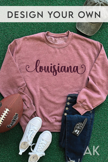 Custom Champion Crewneck - Heather Maroon